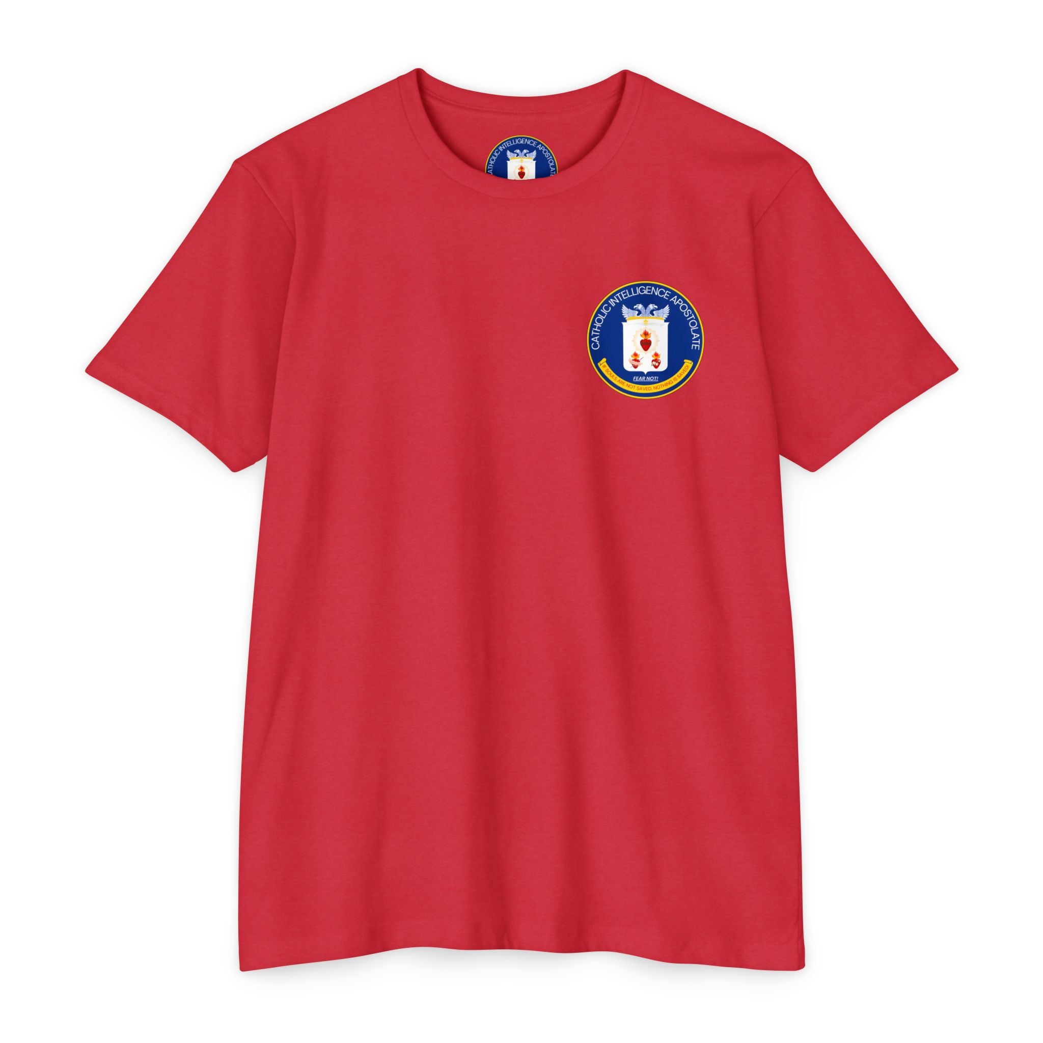 Catholic Intenlligence Apostolate Front & Back Print Unisex CVC Jersey T-shirt - Image 21